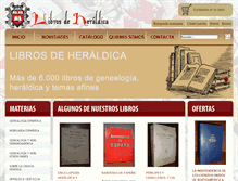 Tablet Screenshot of librosdeheraldica.com